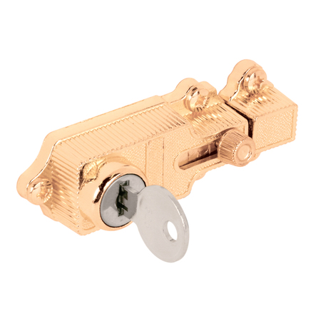 PRIME-LINE Brass Plated Keyed Deadbolt Lock Single Pack U 9885